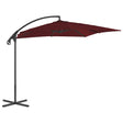 Zweefparasol met stalen paal 250x250 cm wijnrood - AllerleiShop