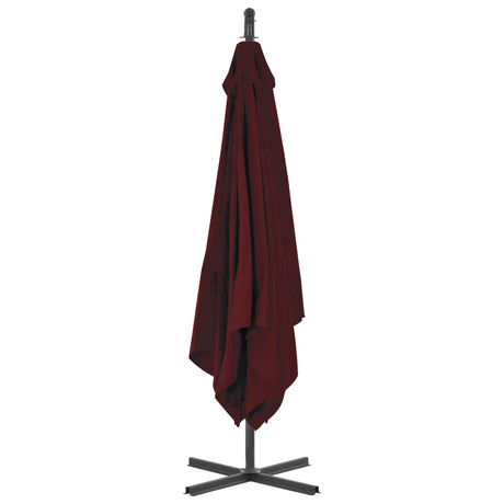 Zweefparasol met stalen paal 250x250 cm wijnrood - AllerleiShop