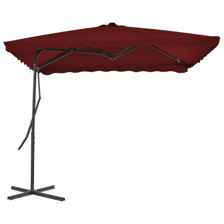 Parasol met stalen paal 250x250x230 cm bordeauxrood - AllerleiShop