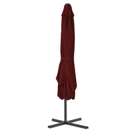 Parasol met stalen paal 250x250x230 cm bordeauxrood - AllerleiShop