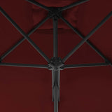 Parasol met stalen paal 250x250x230 cm bordeauxrood - AllerleiShop