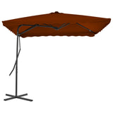 Parasol met stalen paal 250x250x230 cm terracottakleurig - AllerleiShop