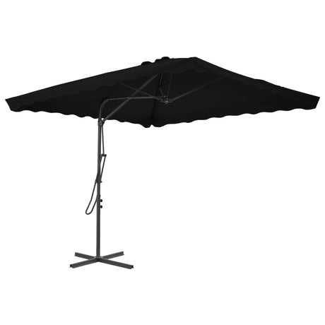 Parasol met stalen paal 250x250x230 cm zwart - AllerleiShop