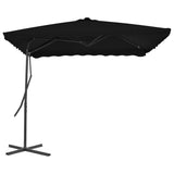 Parasol met stalen paal 250x250x230 cm zwart - AllerleiShop