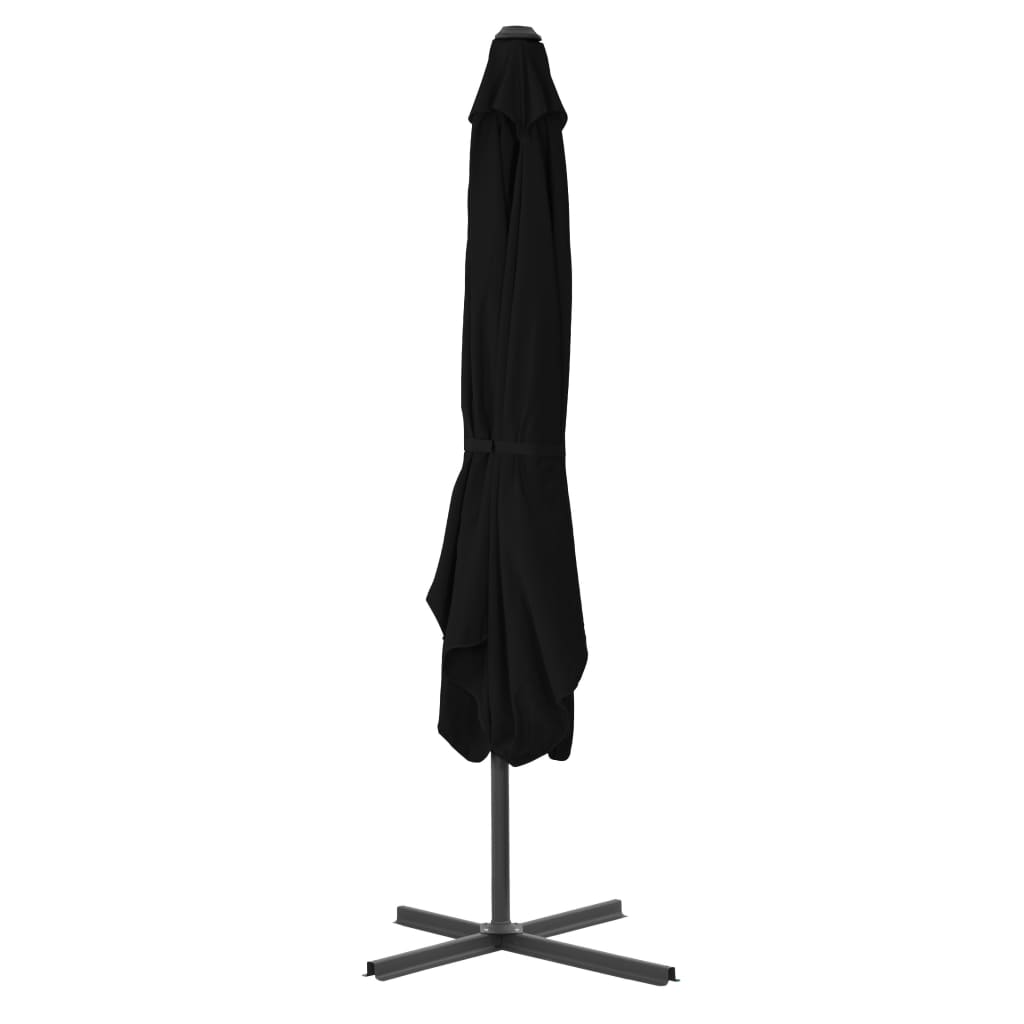 Parasol met stalen paal 250x250x230 cm zwart - AllerleiShop