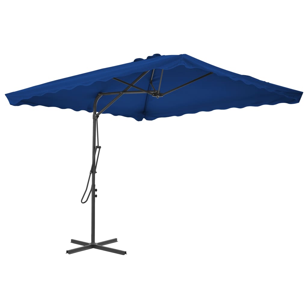 Parasol met stalen paal 250x250x230 cm blauw - AllerleiShop