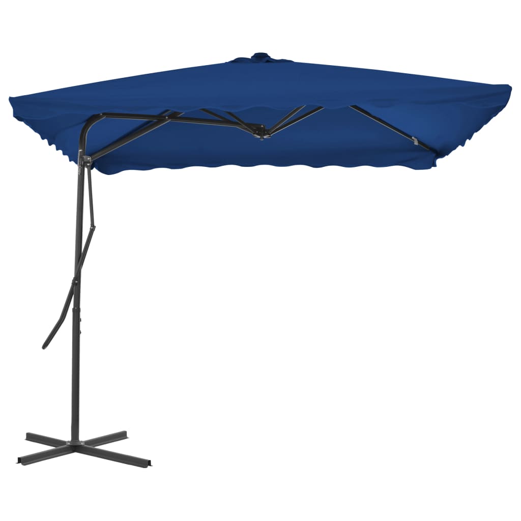 Parasol met stalen paal 250x250x230 cm blauw - AllerleiShop