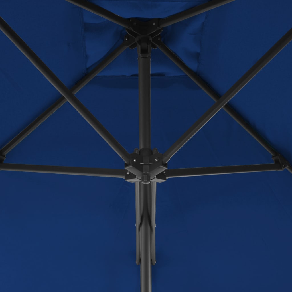 Parasol met stalen paal 250x250x230 cm blauw - AllerleiShop