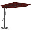 Parasol met stalen paal 300x230 cm bordeauxrood - AllerleiShop