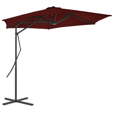 Parasol met stalen paal 300x230 cm bordeauxrood - AllerleiShop