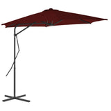 Parasol met stalen paal 300x230 cm bordeauxrood - AllerleiShop