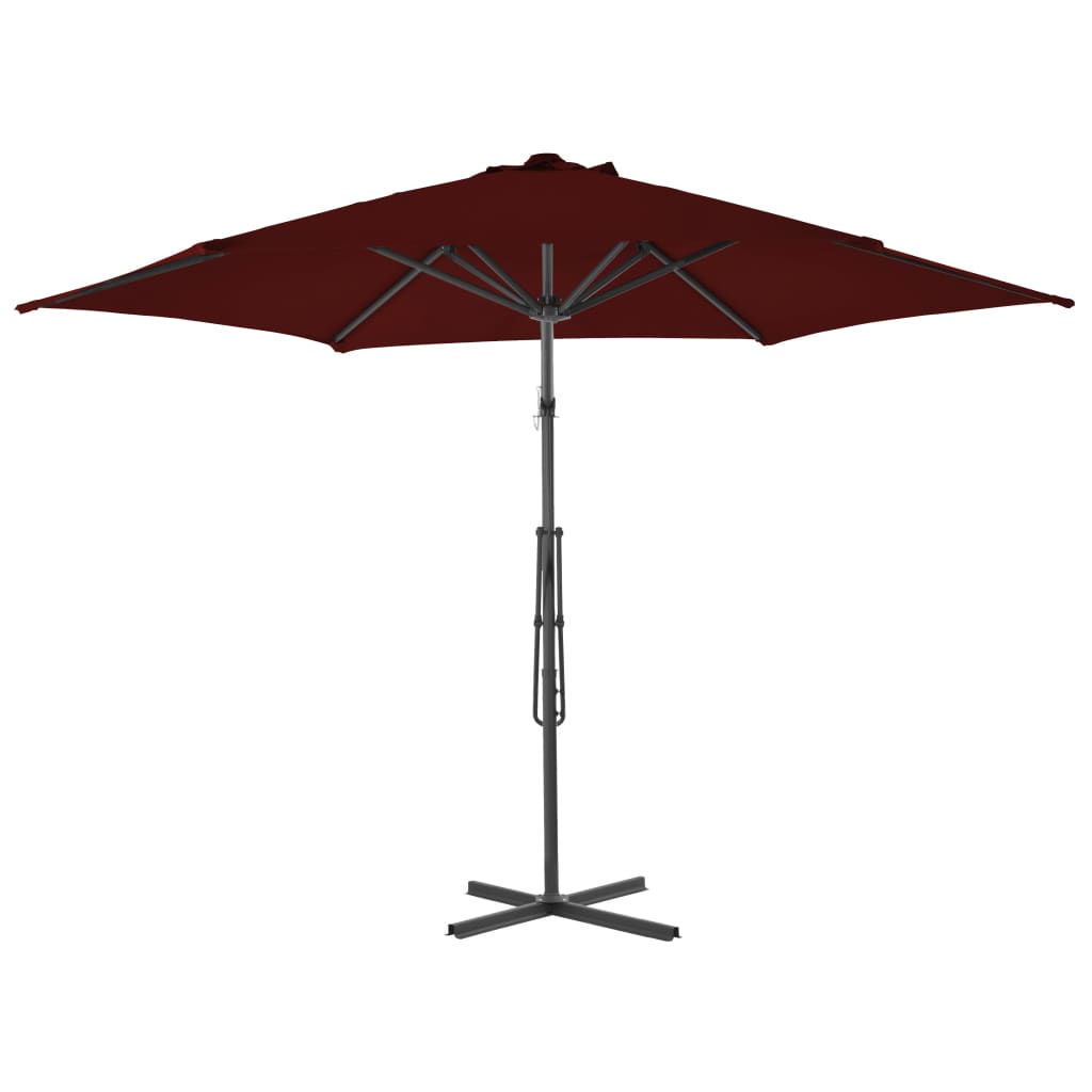 Parasol met stalen paal 300x230 cm bordeauxrood - AllerleiShop