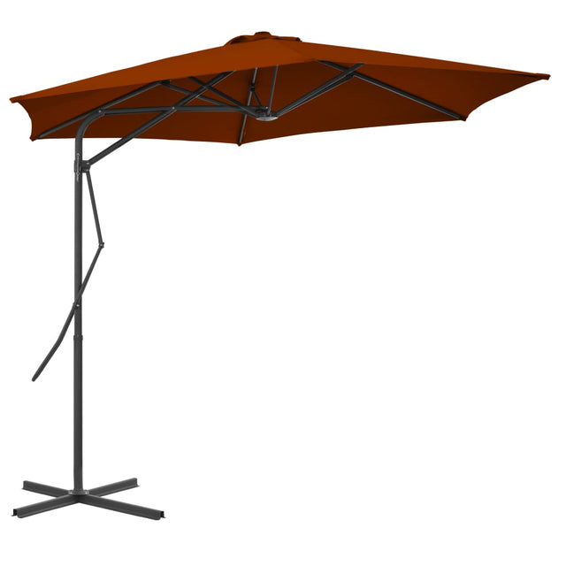 Parasol met stalen paal 300x230 cm terracottakleurig - AllerleiShop