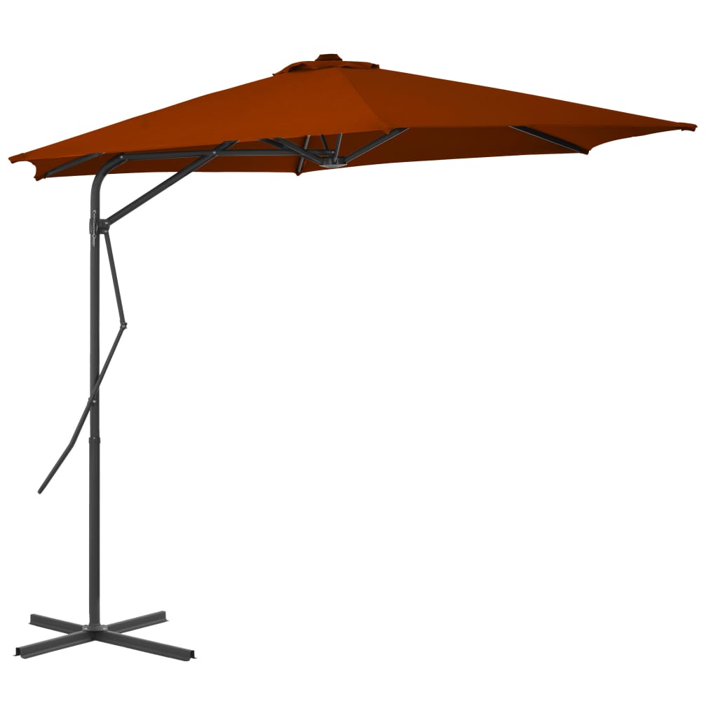 Parasol met stalen paal 300x230 cm terracottakleurig - AllerleiShop