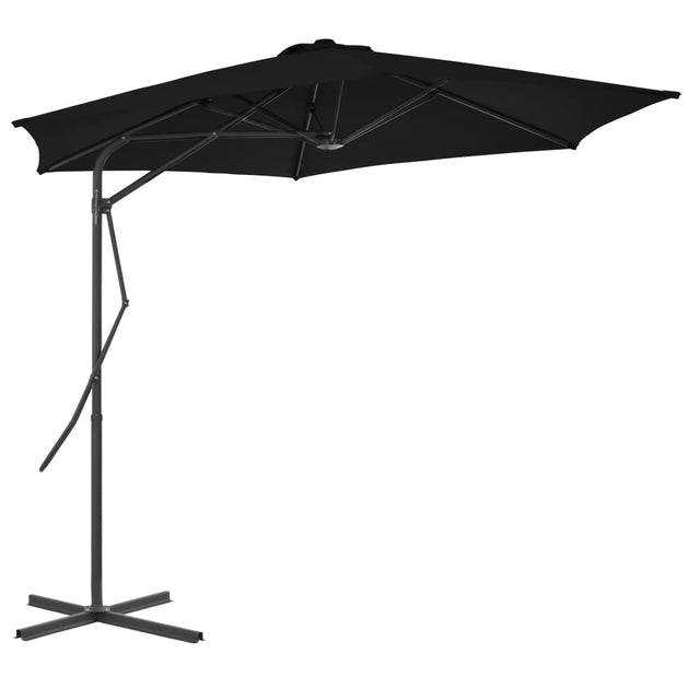 Parasol met stalen paal 300x230 cm zwart - AllerleiShop