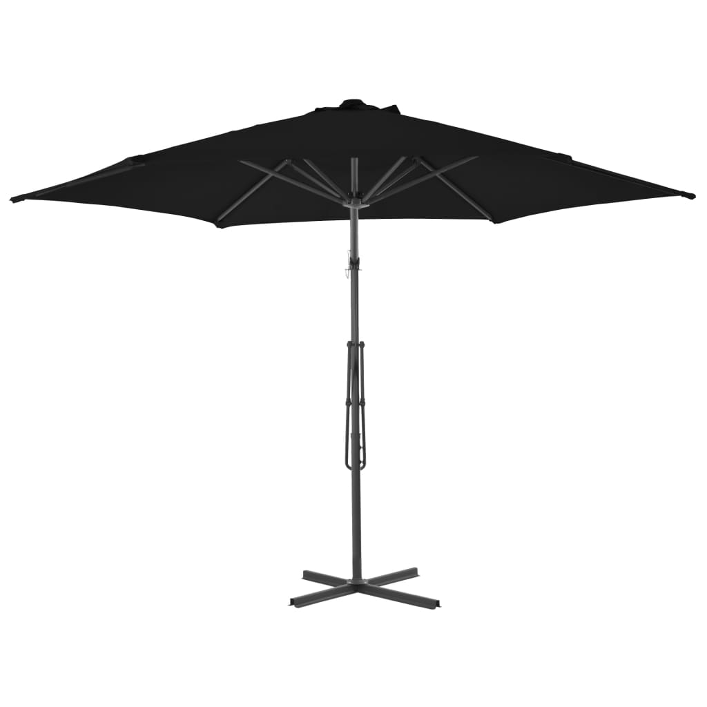 Parasol met stalen paal 300x230 cm zwart - AllerleiShop