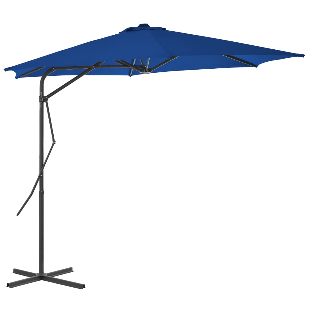 Parasol met stalen paal 300x230 cm blauw - AllerleiShop