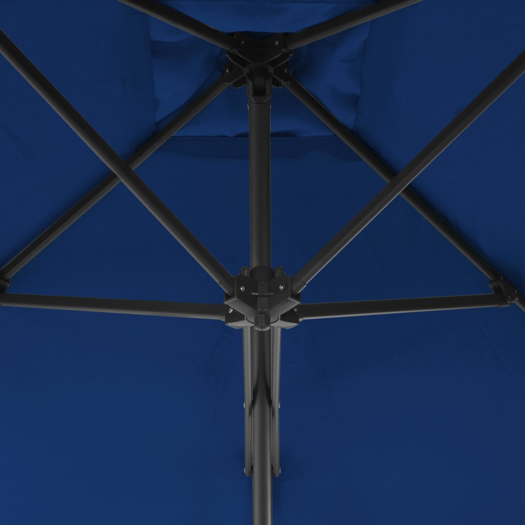 Parasol met stalen paal 300x230 cm blauw - AllerleiShop