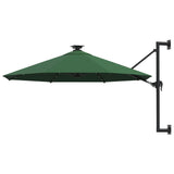 Wandparasol met LED's 300 cm groen - AllerleiShop