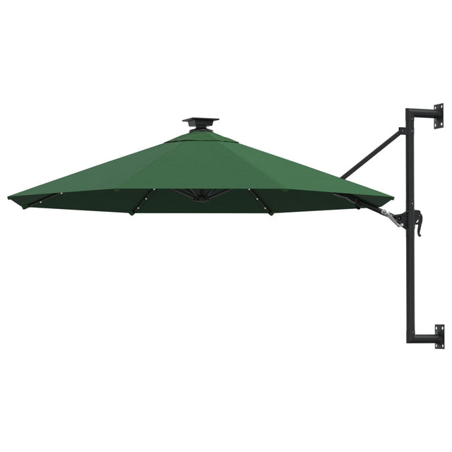 Wandparasol met LED's 300 cm groen - AllerleiShop