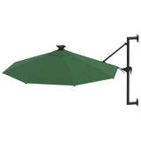 Wandparasol met LED's 300 cm groen - AllerleiShop