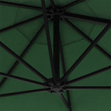 Wandparasol met LED's 300 cm groen - AllerleiShop