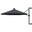 Wandparasol met LED's en metalen paal 300 cm antracietkleurig - AllerleiShop