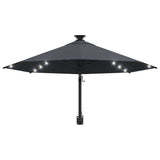 Wandparasol met LED's en metalen paal 300 cm antracietkleurig - AllerleiShop