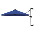 Wandparasol met LED's 300 cm blauw - AllerleiShop