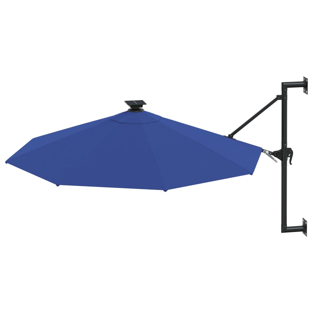 Wandparasol met LED's 300 cm blauw - AllerleiShop