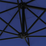 Wandparasol met LED's 300 cm blauw - AllerleiShop