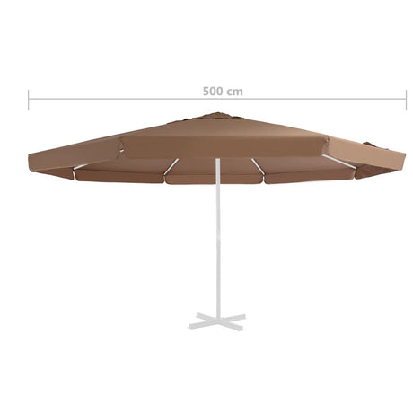 Vervangingsdoek voor parasol 500 cm zandkleurig - AllerleiShop