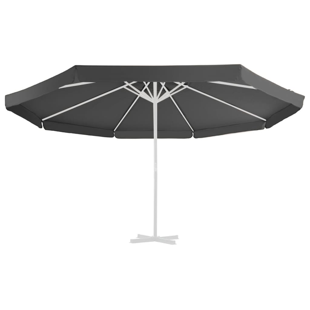 Vervangingsdoek voor parasol 500 cm antracietkleurig - AllerleiShop