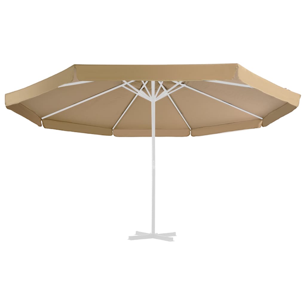 Vervangingsdoek voor parasol 500 cm taupe - AllerleiShop