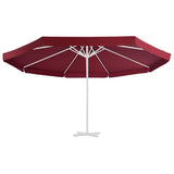 Vervangingsdoek voor parasol 500 cm bordeauxrood - AllerleiShop