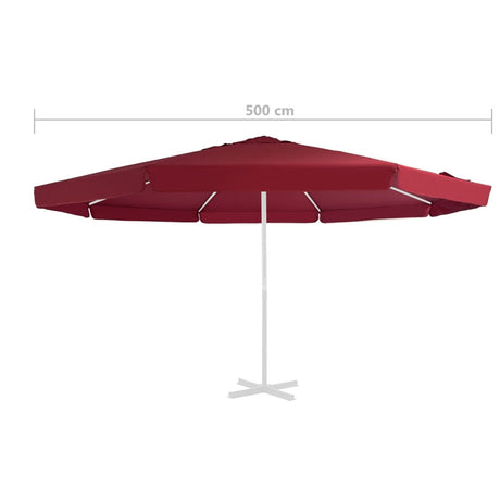 Vervangingsdoek voor parasol 500 cm bordeauxrood - AllerleiShop