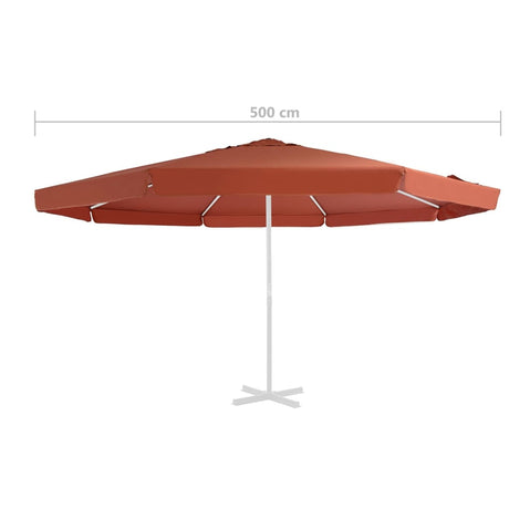 Vervangingsdoek voor parasol 500 cm terracottakleurig - AllerleiShop