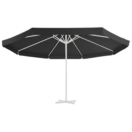 Vervangingsdoek voor parasol 500 cm zwart - AllerleiShop