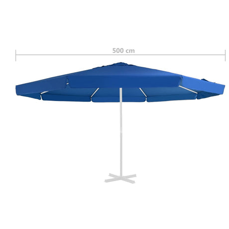 Vervangingsdoek voor parasol 500 cm azuurblauw - AllerleiShop