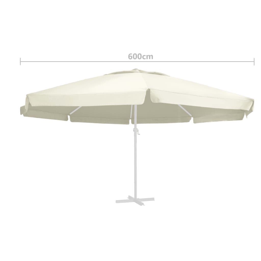 Vervangingsdoek voor parasol 600 cm zandkleurig - AllerleiShop