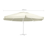Vervangingsdoek voor parasol 600 cm zandkleurig - AllerleiShop