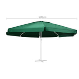 Vervangingsdoek voor parasol 600 cm groen - AllerleiShop