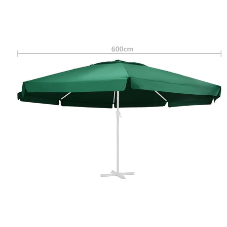 Vervangingsdoek voor parasol 600 cm groen - AllerleiShop