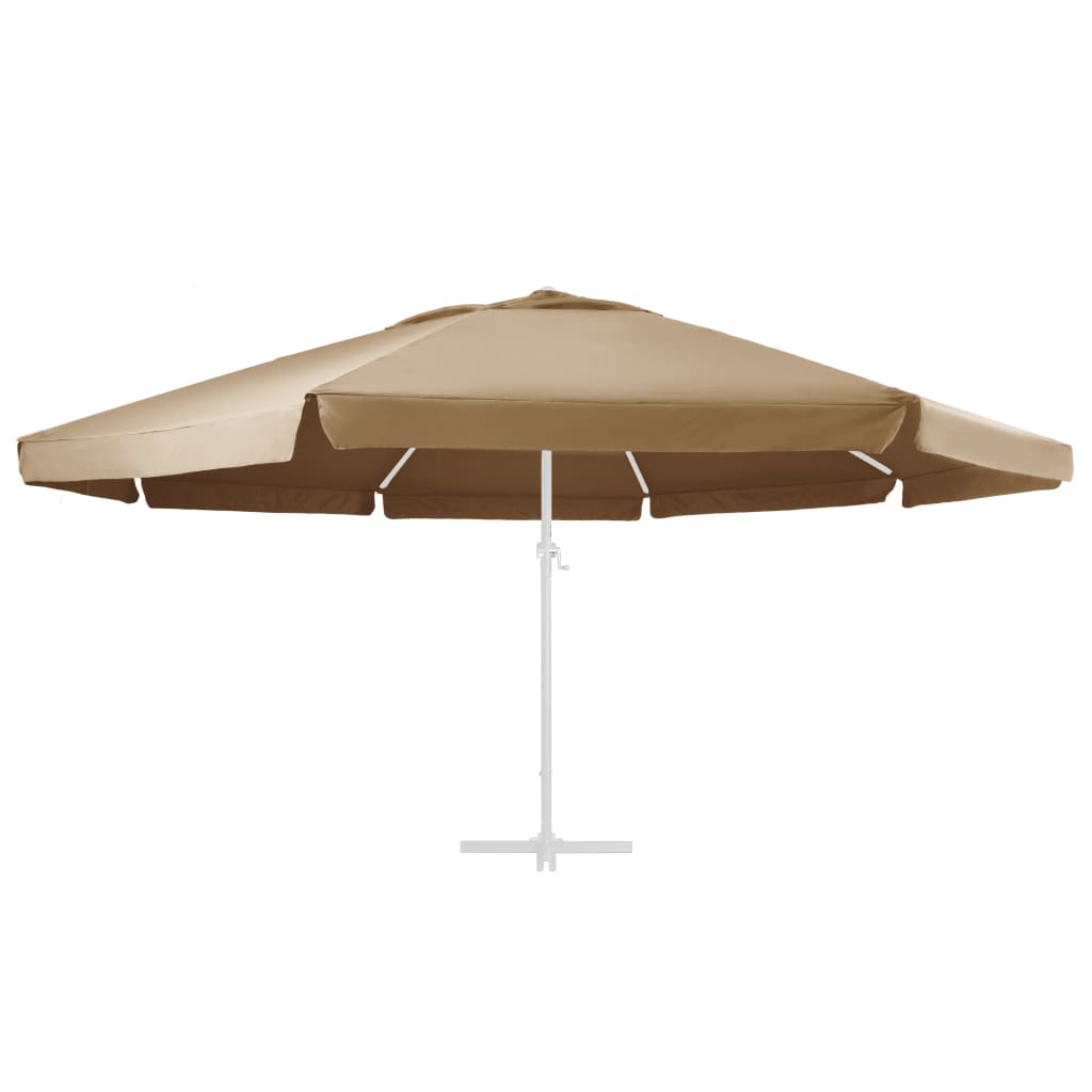 Vervangingsdoek voor parasol 600 cm taupe - AllerleiShop