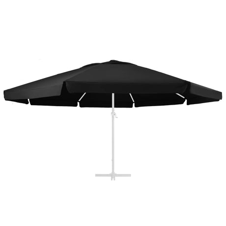 Vervangingsdoek voor parasol 600 cm zwart - AllerleiShop