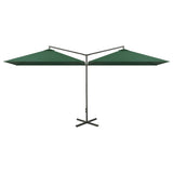 Parasol dubbel met stalen paal 600x300 cm groen - AllerleiShop