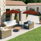 Parasol dubbel met stalen paal 600x300 cm terracottakleurig - AllerleiShop