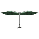 Parasol dubbel met stalen paal 600 cm groen - AllerleiShop