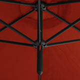 Parasol dubbel met stalen paal 600 cm terracottakleurig - AllerleiShop