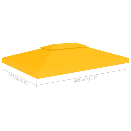 Prieeldak 2-laags 310 g/m² 4x3 m geel - AllerleiShop